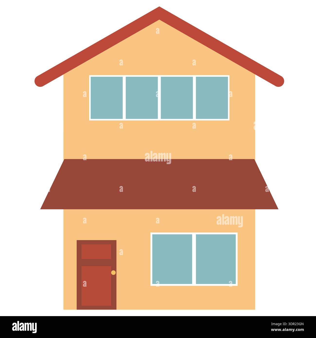 Second floor house icon. Two floors house sign. two-storey house symbol ...
