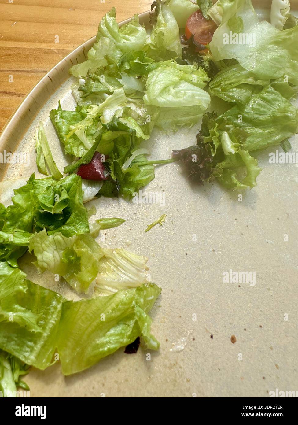 Lettuce on a plate - Smartphone Captured Stock Image