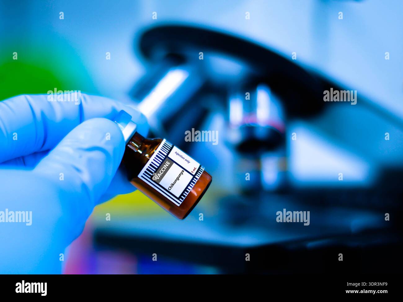 Vaccine bottles and syringes for injection preventing chikungunya virus ...