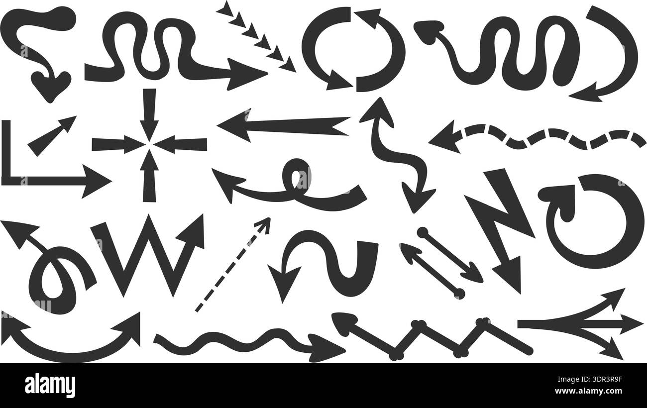 Black arrows cursor symbols hi-res stock photography and images - Alamy