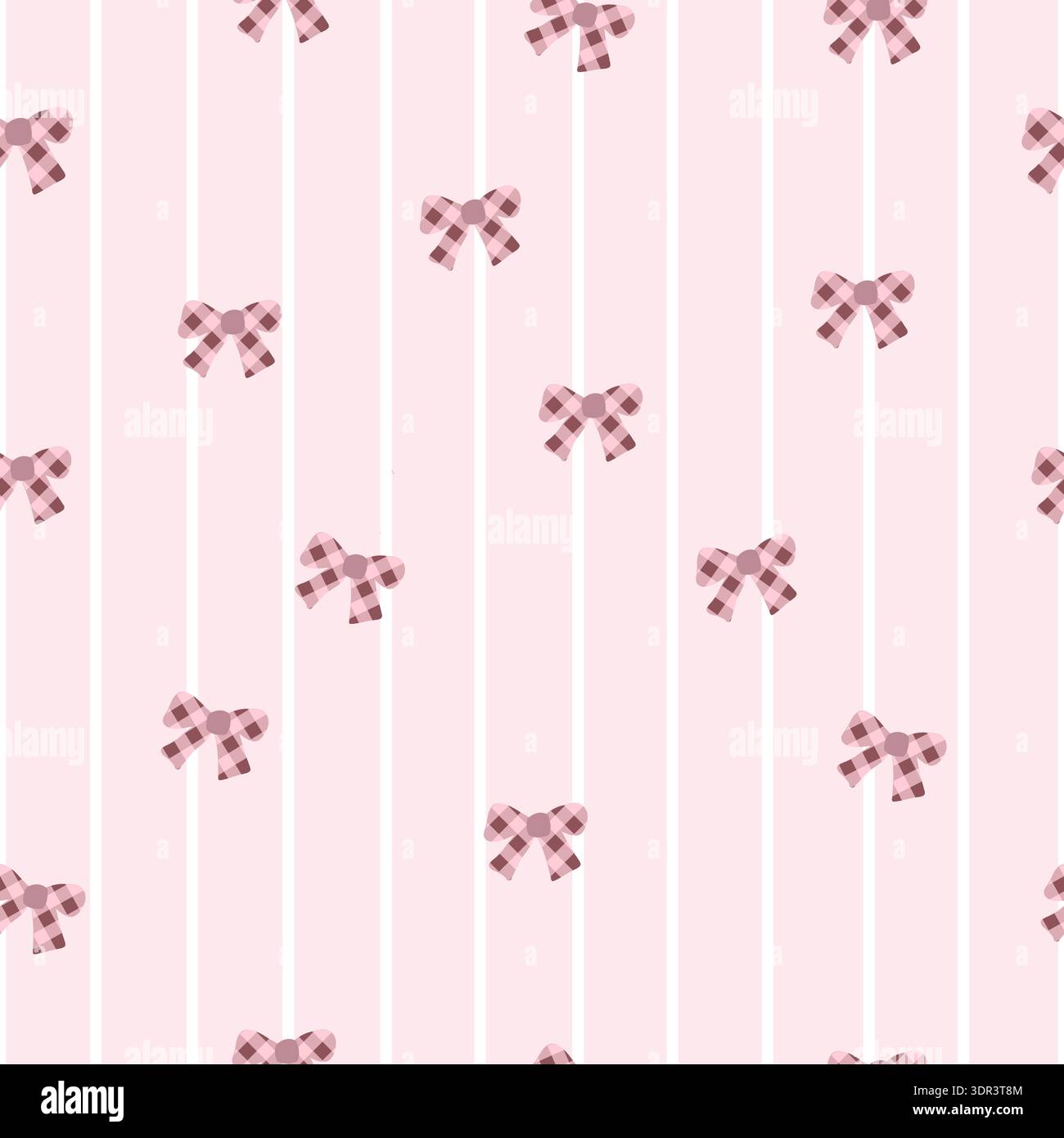 Blue and white stripe pattern plaid bows pattern Stock Vector