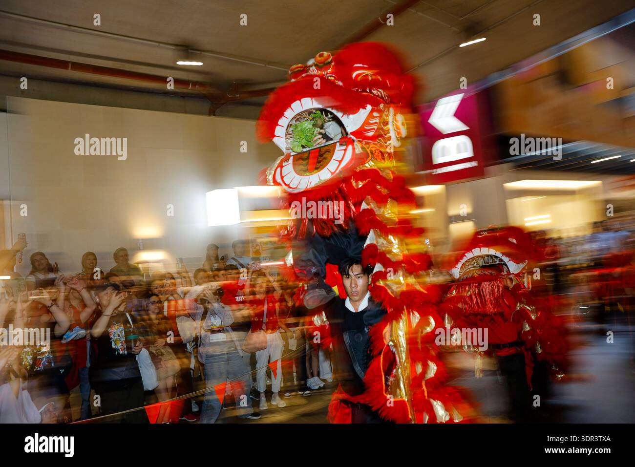 People seen performing dragon dance during Lunar New Year Day ...