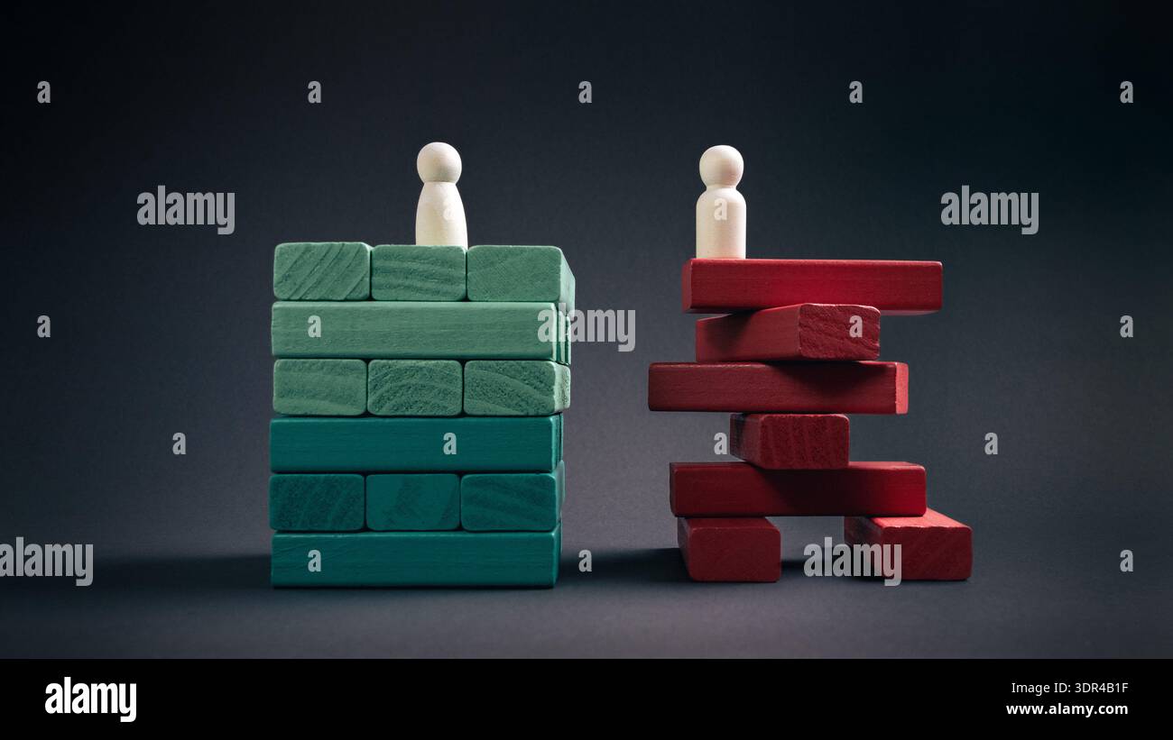 Unstableness Conceptual image comparing organizational stability and structural ...