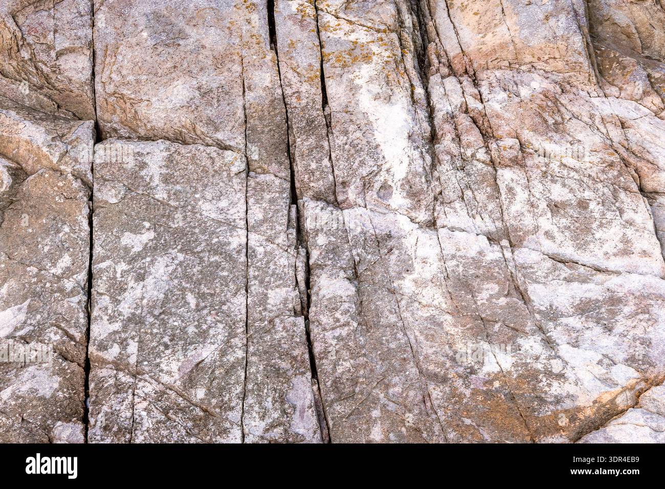closeup of coast rock texture. rough stone background from the black sea in summer. detail of bulgaria rugged shore. backdrop for material design Stock Photo