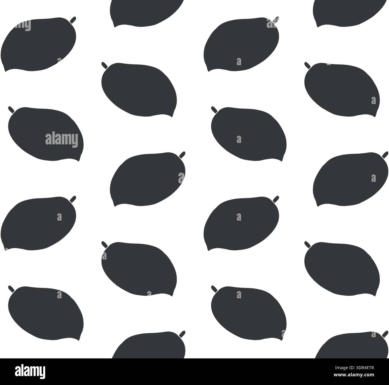 Vector seamless pattern of hand drawn mango Stock Vector