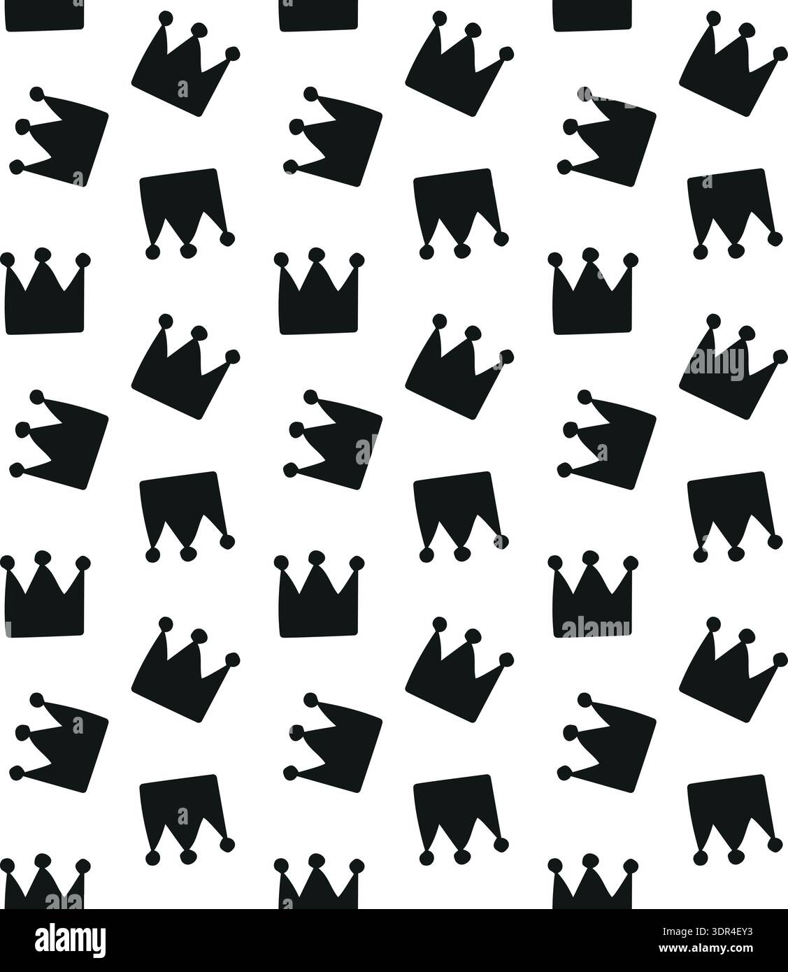 Vector seamless pattern of hand drawn crown Stock Vector