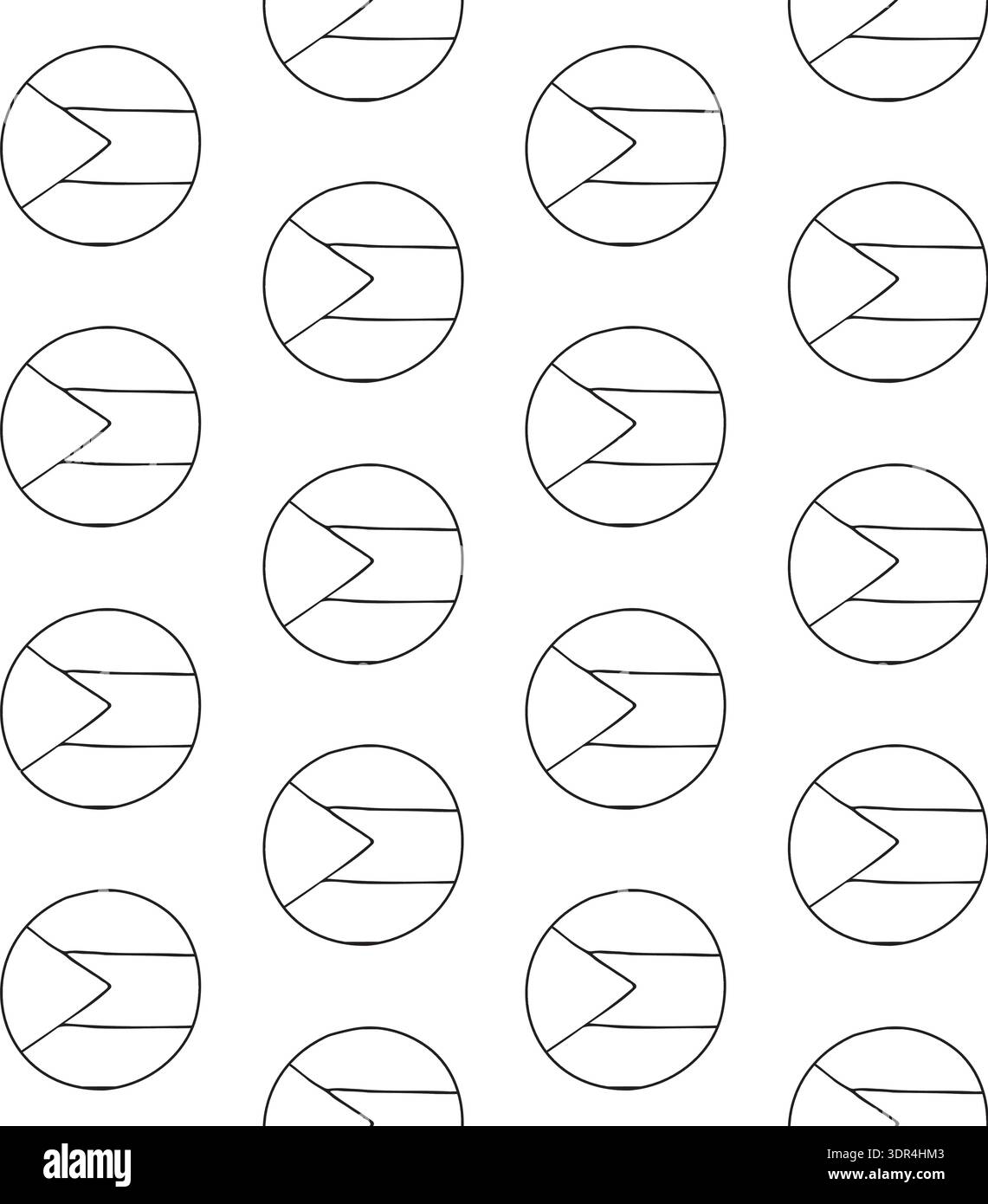 Vector seamless pattern of round Palestine flag Stock Vector