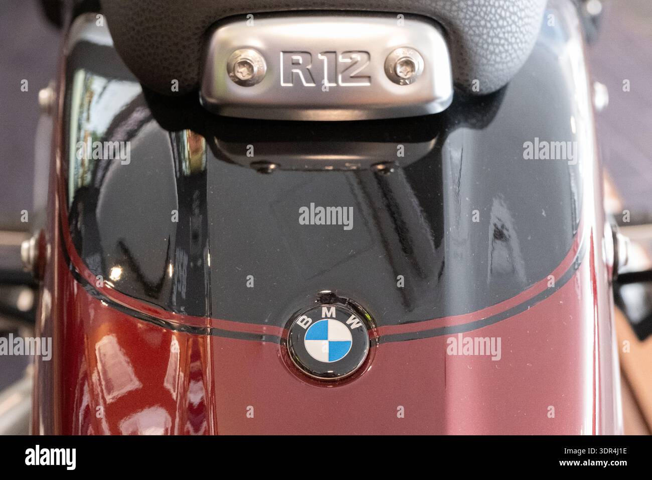 A close view of the BMW r12 motorcycle highlighting its sleek design ...