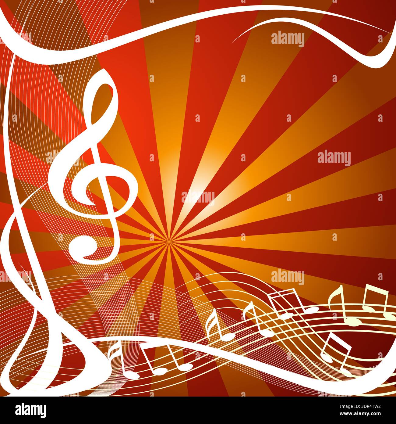 Elegant Treble Clef Music Background With Subtle Musical Notes And ...