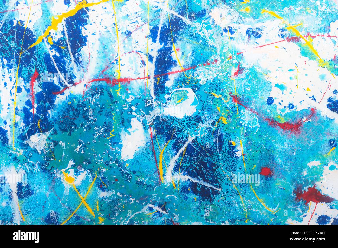 Grunge multicolour painted wall. High resolution abstract color background. Stock Photo