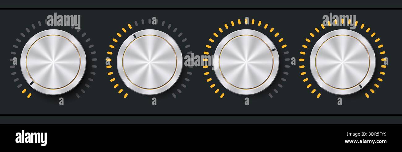 Moderate volume round controller. Sound power gradual increase ...