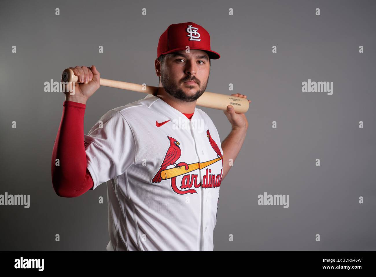 This is a 2026 photo of Jimmy Crooks of the St. Louis Cardinals ...