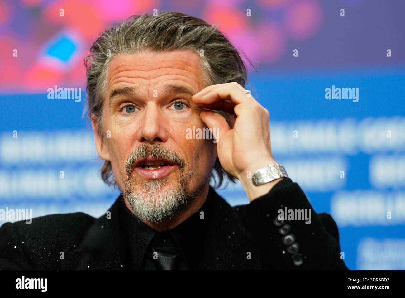 Hawk Actor Actor Ethan Hawke speaks during the press conference of the film