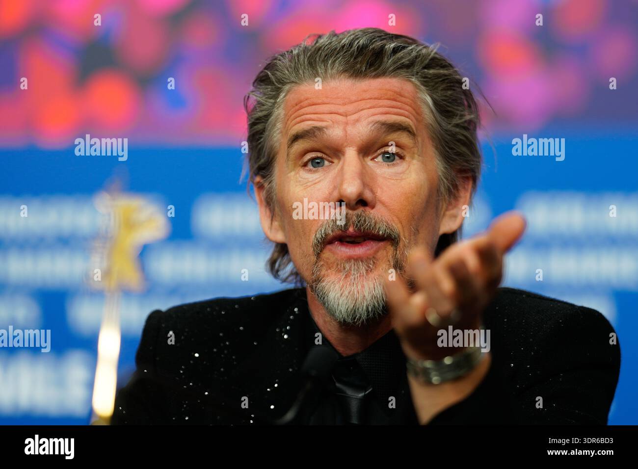Hawk Actor Actor Ethan Hawke speaks during the press conference of the film