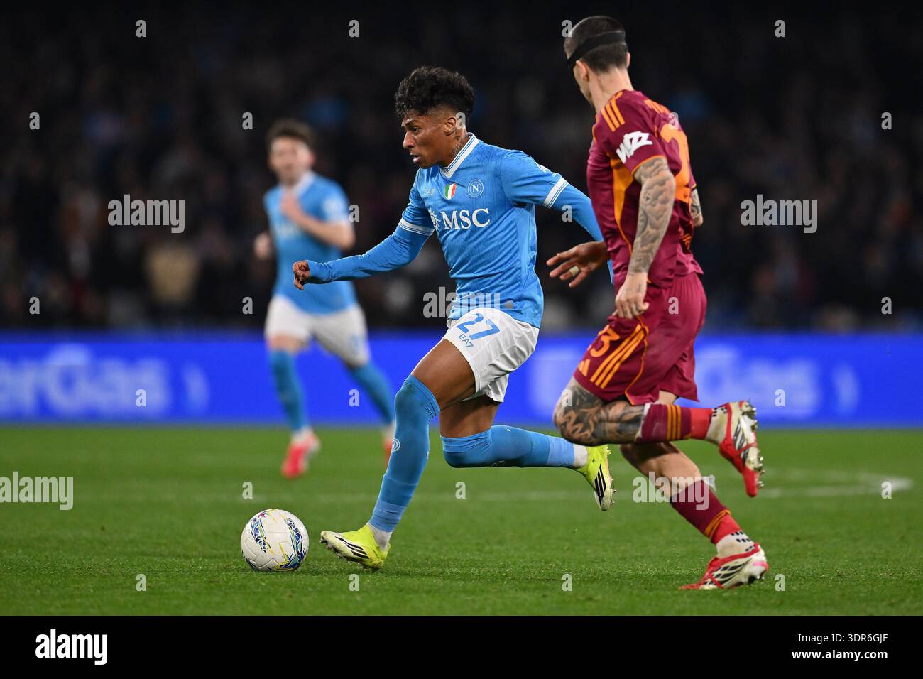 De Aleida Santos Alisson of S.S.C. Napoli is in action during the 25th ...