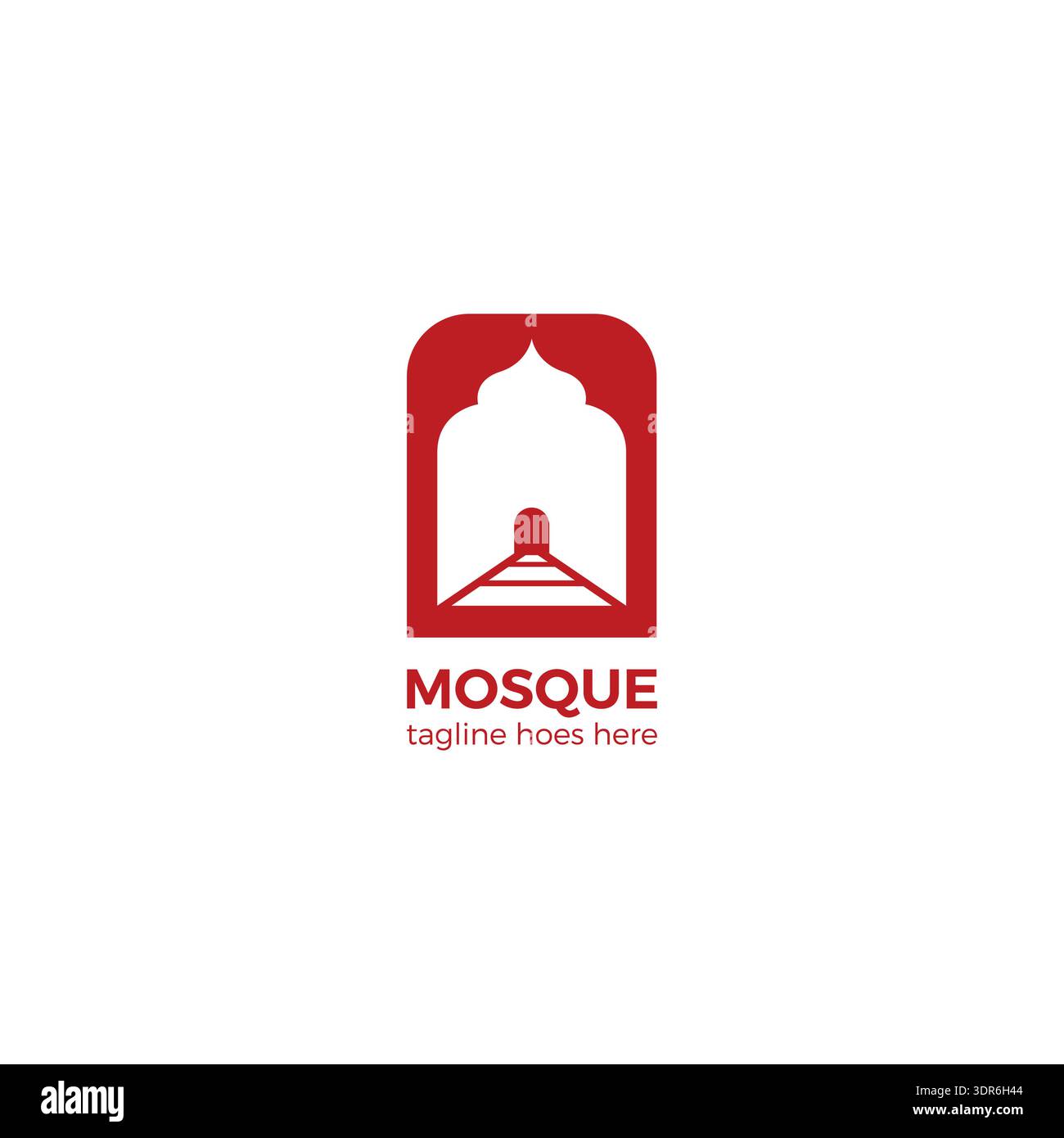 Mosque Simple Logo Design. Islamic Design Vector Stock Vector