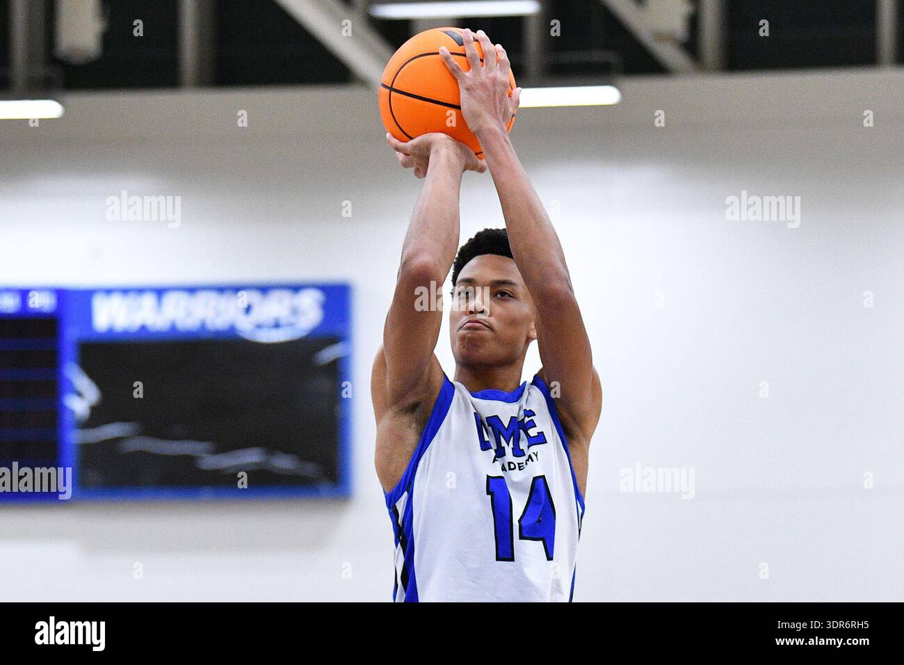 TORRANCE, CA - FEBRUARY 13: DME Academy forward Ryan Hampton (14 ...