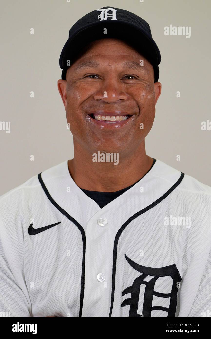 This is a 2026 photo of first base coach Anthony Sanders, (77) of the ...