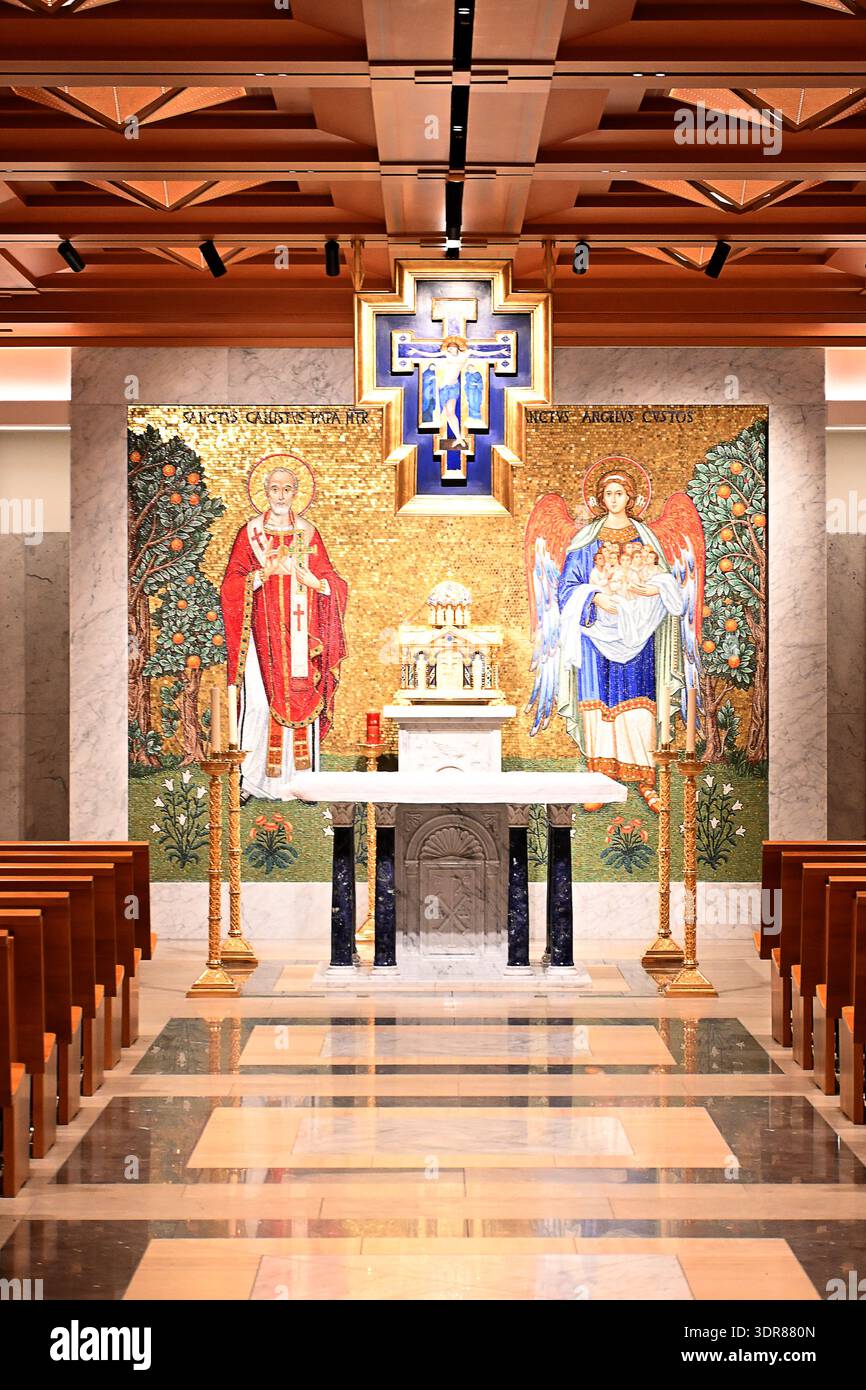 GARDEN GROVE, CALIFORNIA - 6 FEB 2026: The altar in the Saint Callistus ...