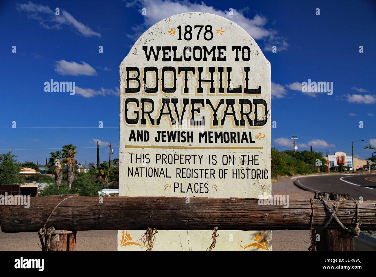 Welcome Sign for the Boothill Graveyard in Tombstone, Arizona, USA ...