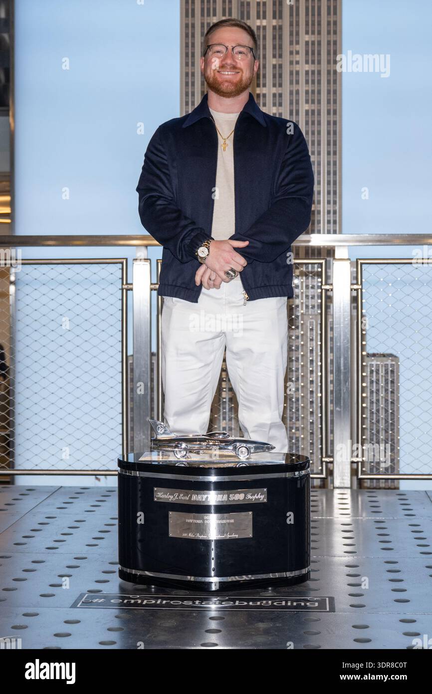 Tyler Winner Tyler Reddick, winner of the 2026 DAYTONA 500, visits the Empire State ...