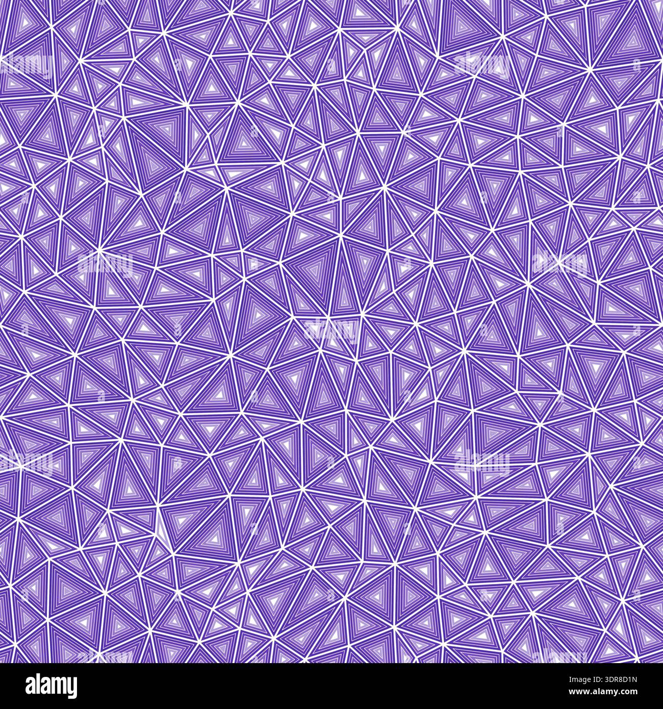 Triangle shapes background. Multiple repeated inner triangles. Compact triangles size. One tone colored style. Seamless pattern. Stock Vector