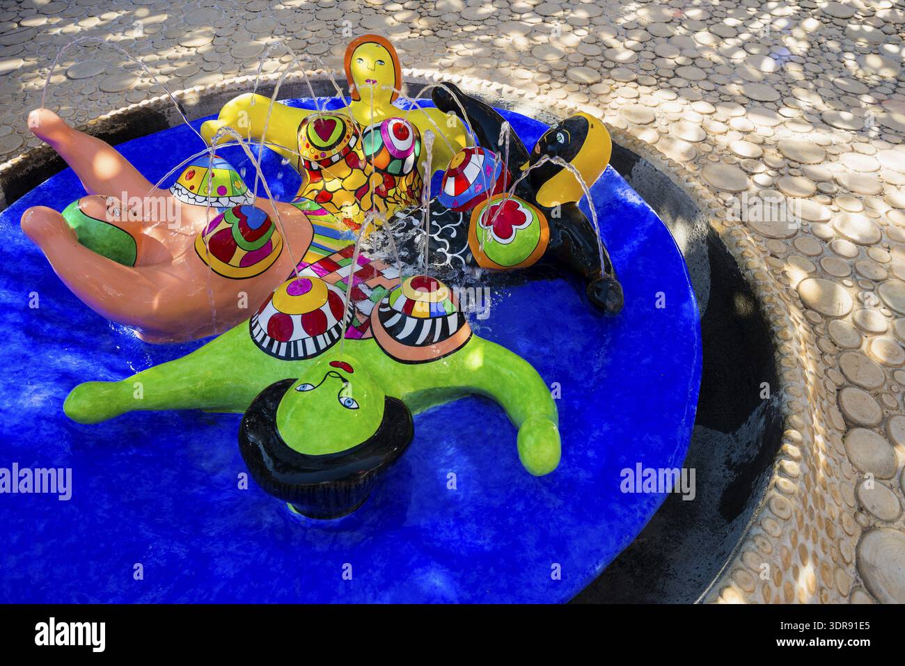 Colourful fountain, Giardino dei Tarocchi, Tarot Garden, by Niki