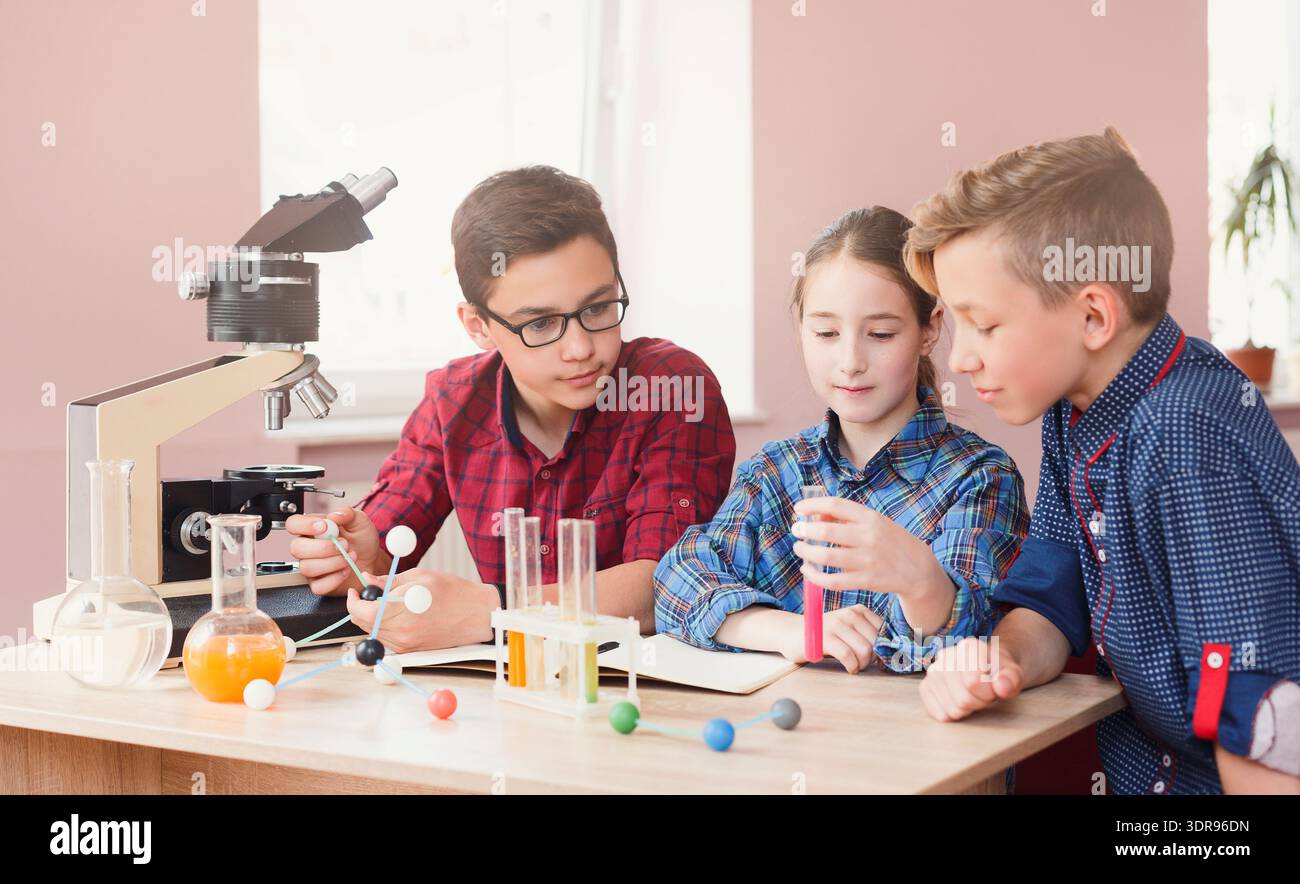 Students conduct experiments test hi-res stock photography and images ...