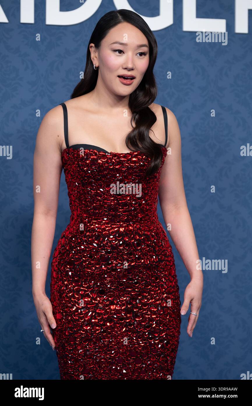 Australian actress Yerin Ha attends the "Bridgerton" Masquerade Ball