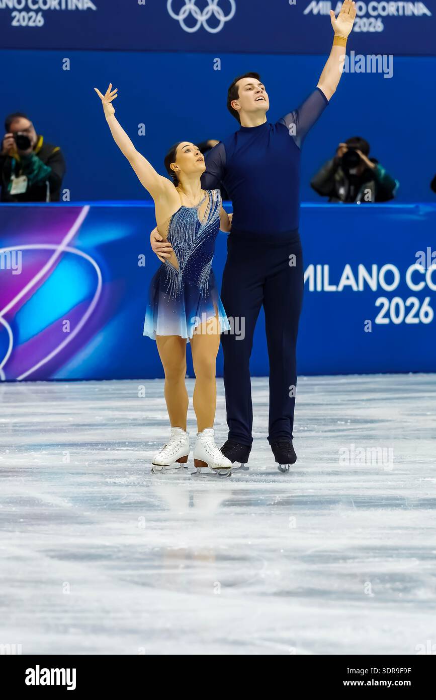 Luke Digby Anastasia Vaipan-Law and Luke Digby of Great Britain perform during the ...