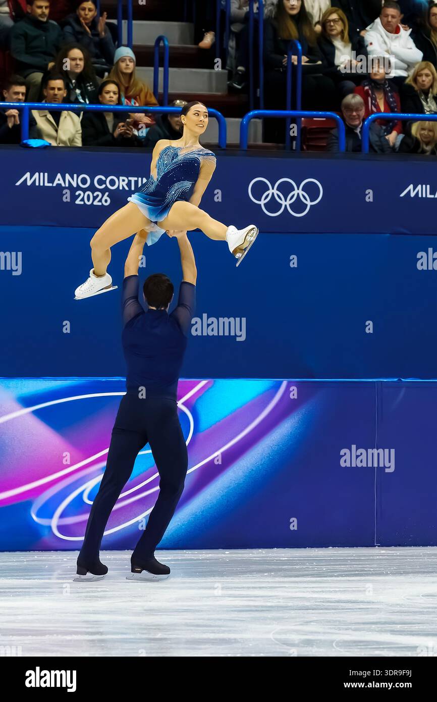 Luke Digby Anastasia Vaipan-Law and Luke Digby of Great Britain perform during the ...