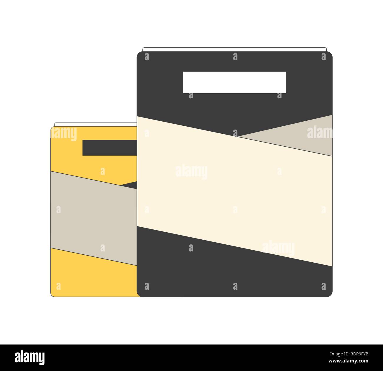Paint cans containers 2D cartoon object Stock Vector