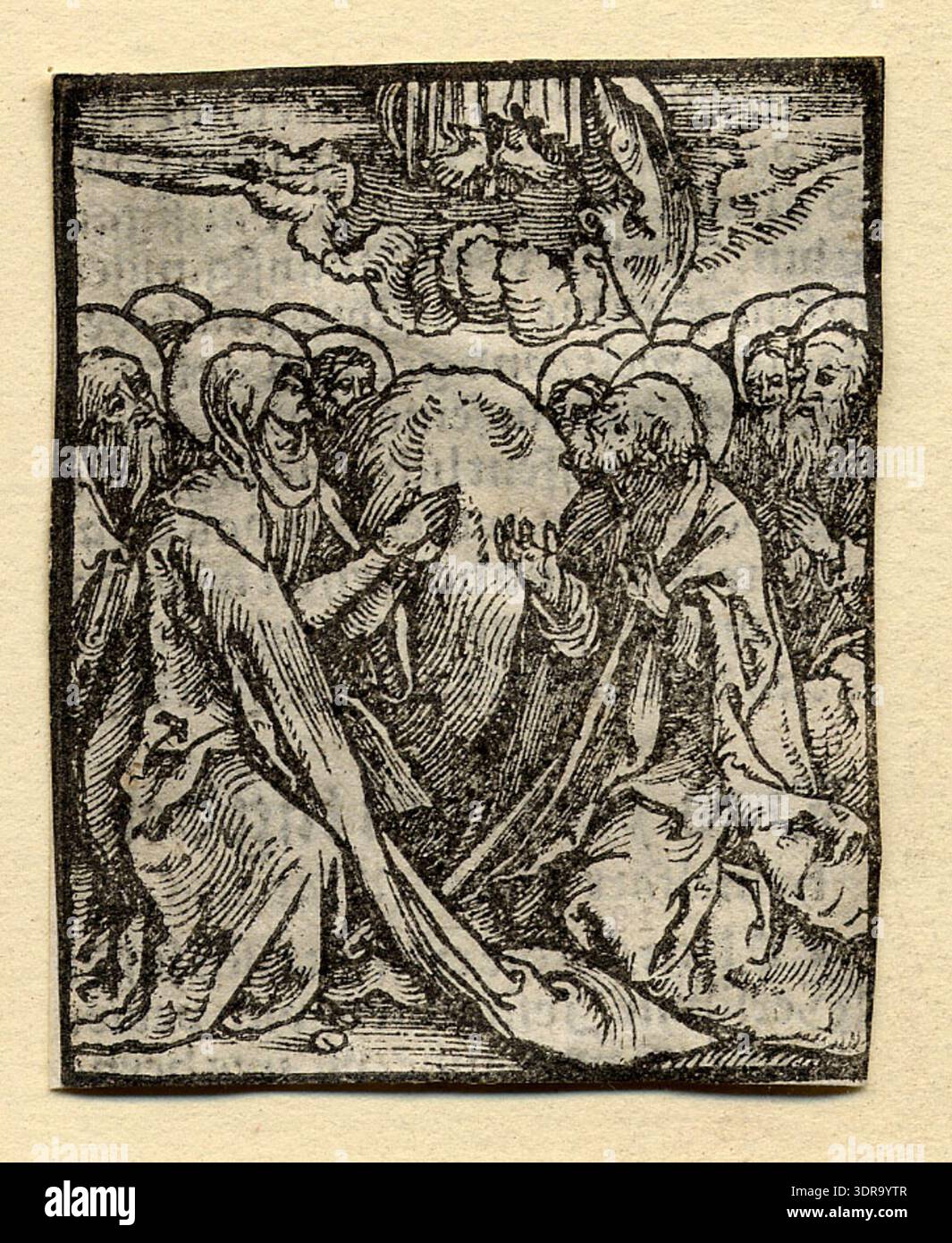 This circa 1503 woodcut book-illustration for an unpublished Plenarium ...
