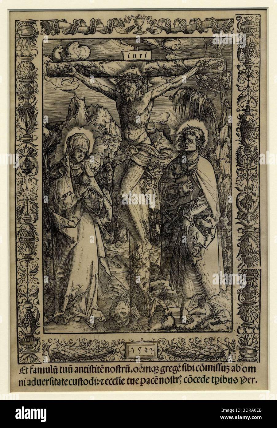 This 1521 woodcut and letterpress illustration depicts Christ on the ...