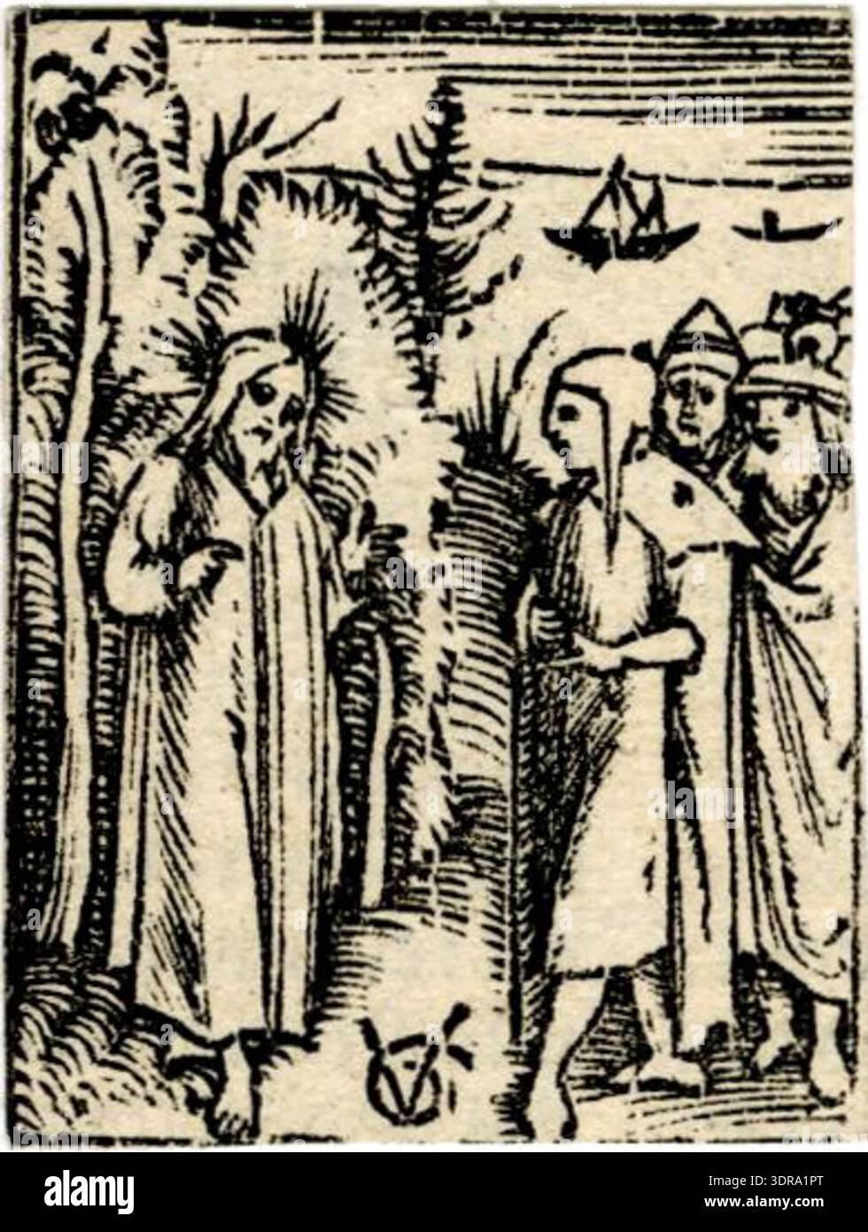 This 1509 woodcut by Urs Graf depicts Christ teaching about the Bread ...