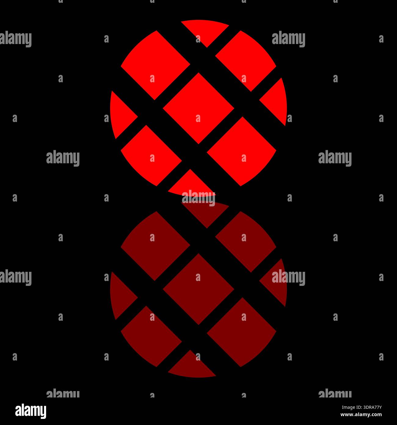 Red optical circles. Sphere grid Vector. Round lattice pattern. Abstract globe texture. Stock Vector