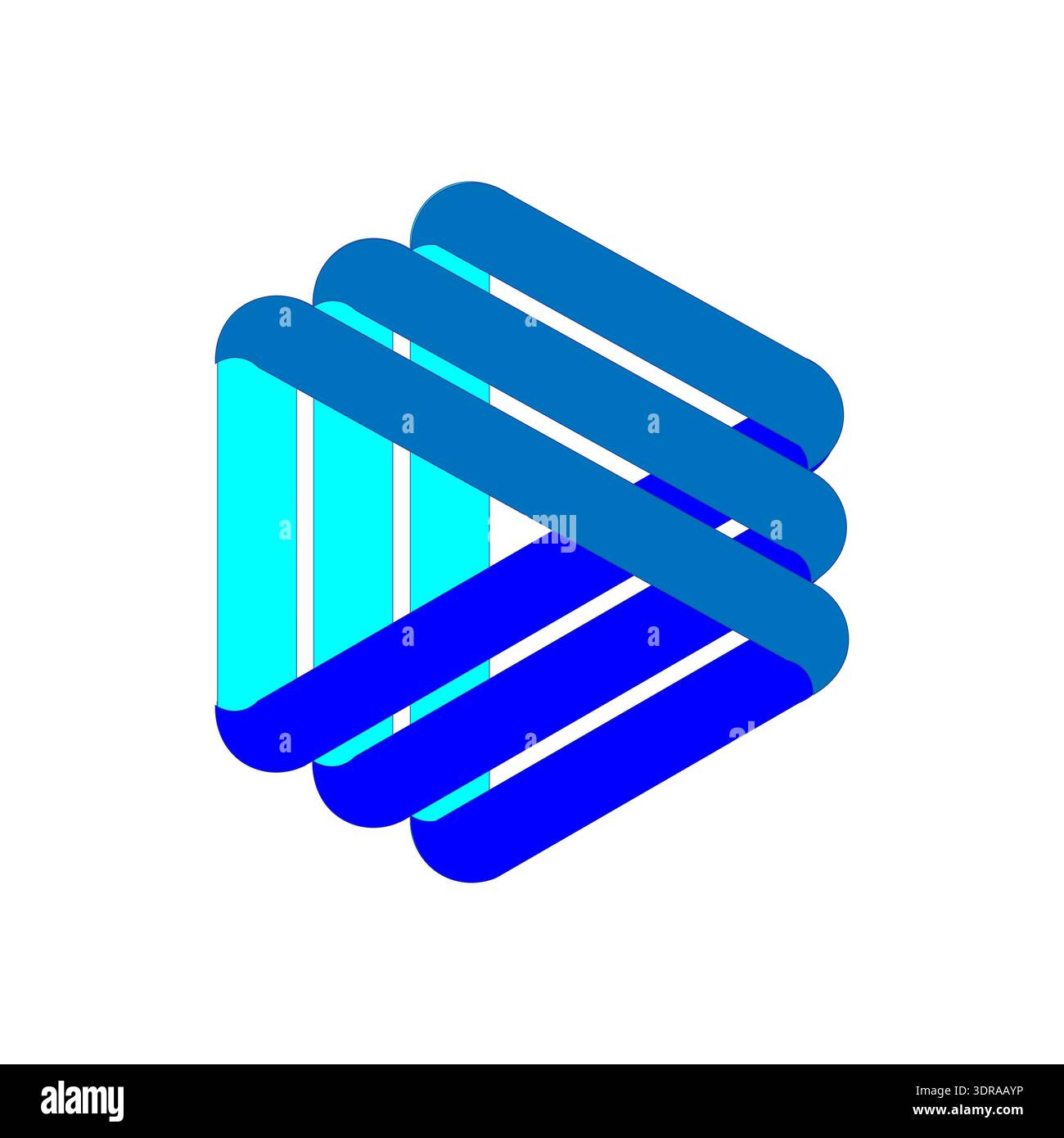 Professional white background. Magnificent blue Vector. Outstanding geometric tube illustration. Stock Vector