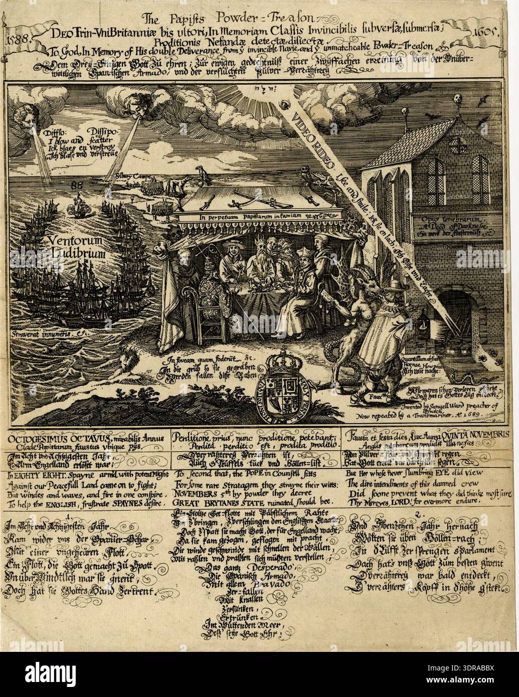 Papists Example 17th century anti catholic propaganda engraving hi-res stock ...