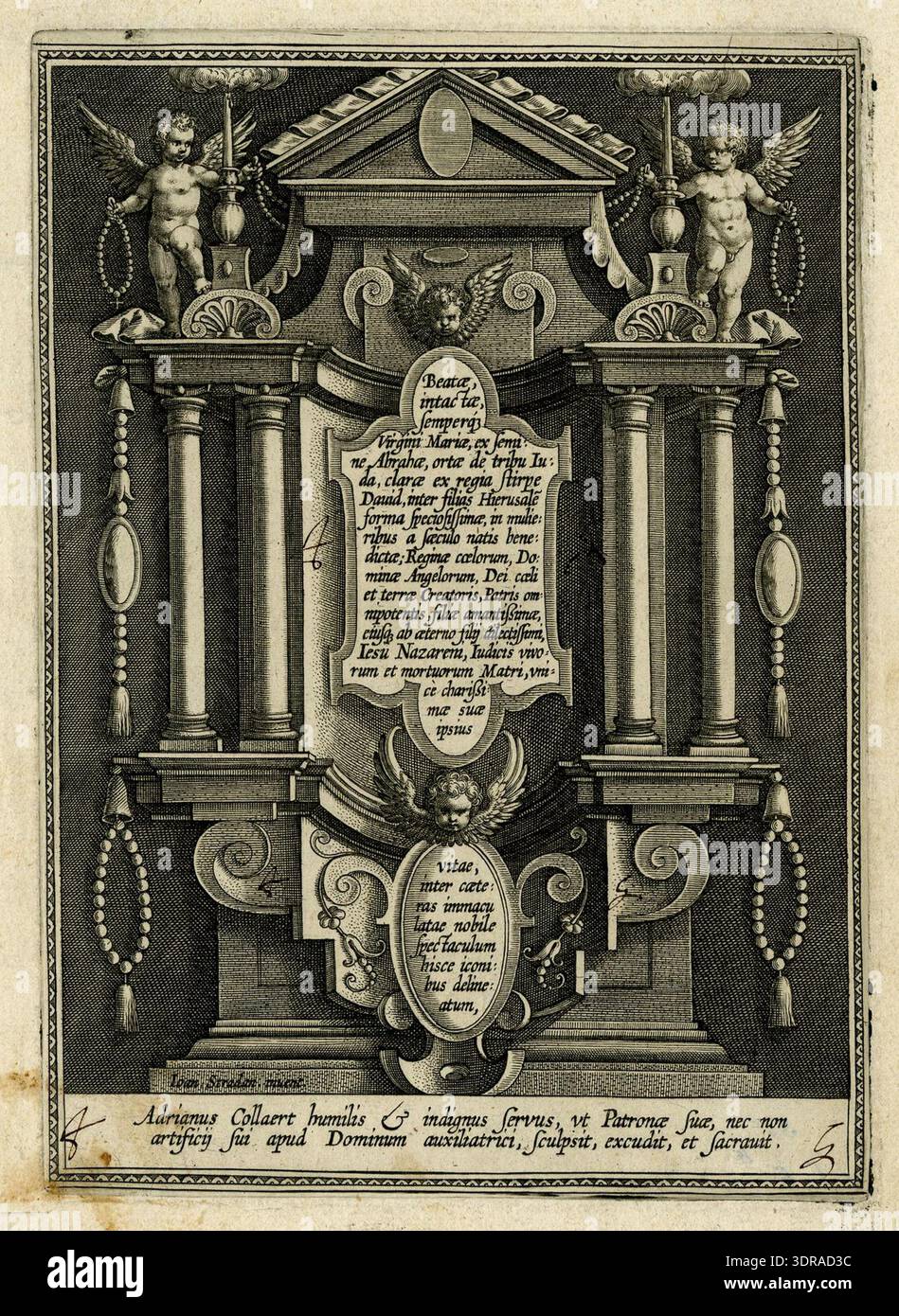 Beatae intacta semper Virginis Mariae, circa 1589, is an engraving ...