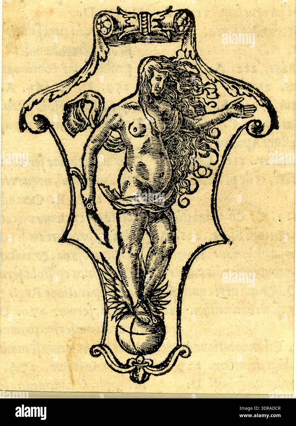 This 1525 metalcut by Hans Holbein the Younger shows the printer's mark ...