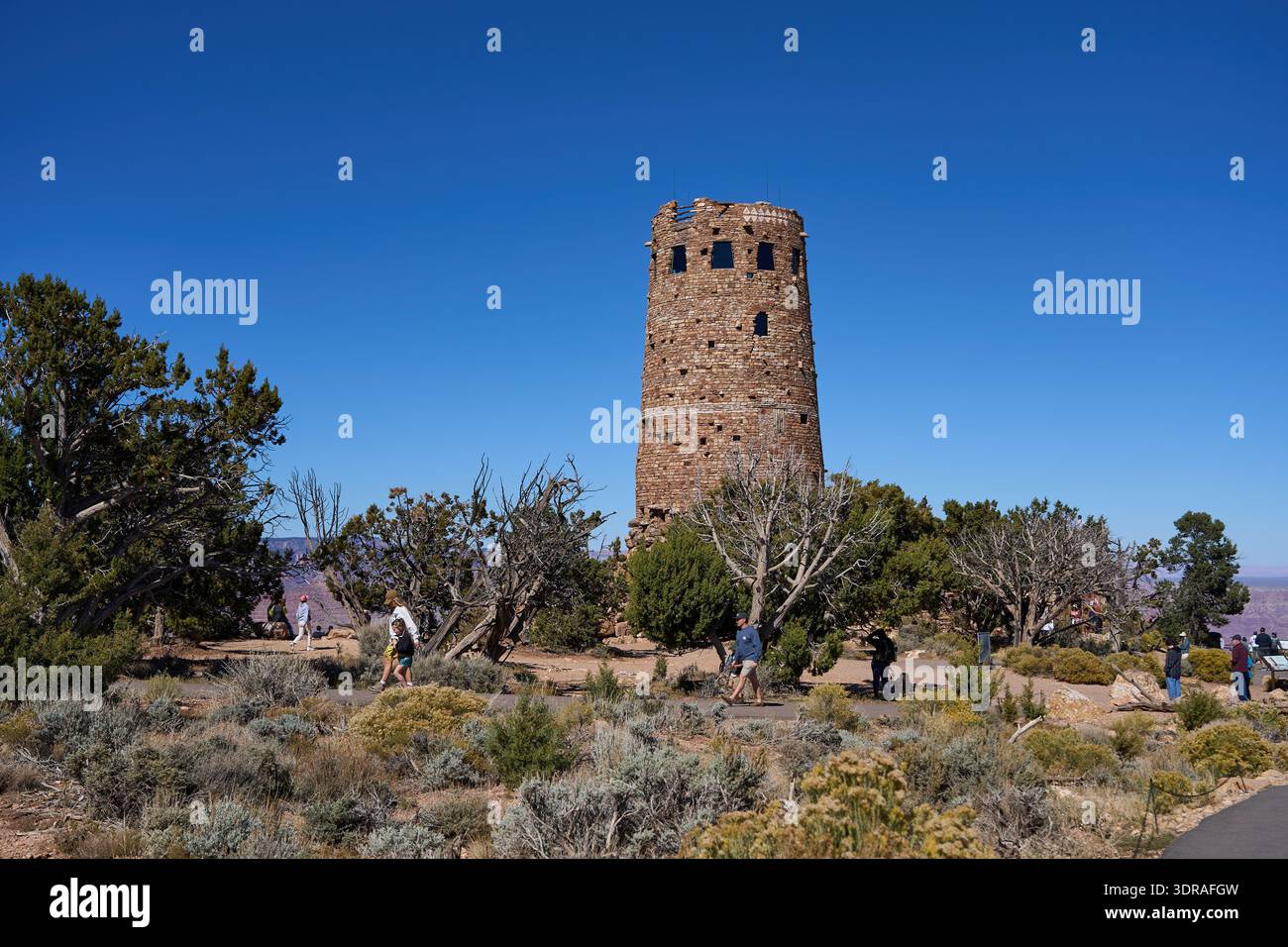 Grand Canyon, USA - October 20, 2025 - Desert View Watchtower stands ...