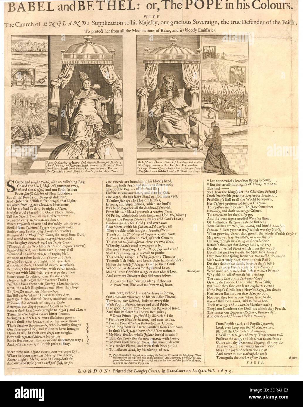 This 1679 anti-Catholic broadside contrasts papal rule with that of ...