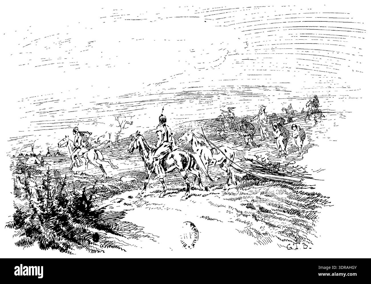 Peaux Rouges Et Indigenes This page from Georges Demanche’s 1890 work 'Au Canada et chez les ...