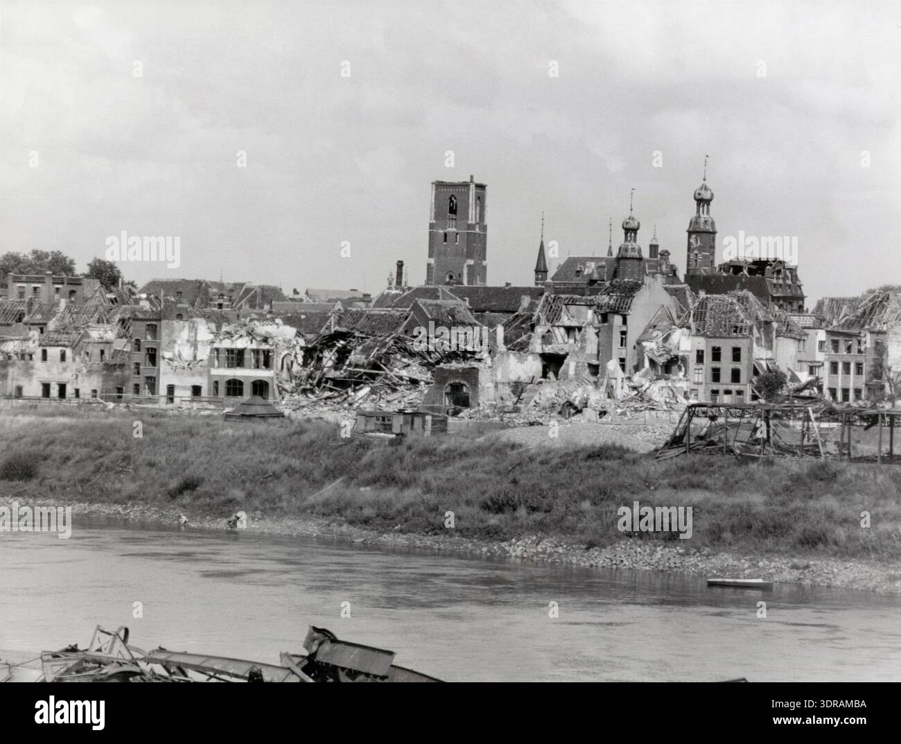 This 1945 photograph by Wiel van der Randen shows the destruction