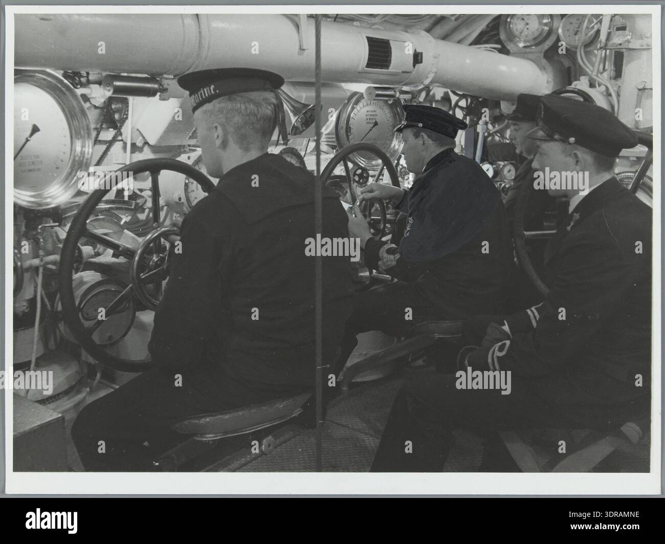 Dutch Rudder Head This photograph dated 8 June 1936 shows Dutch sailors operating the ...
