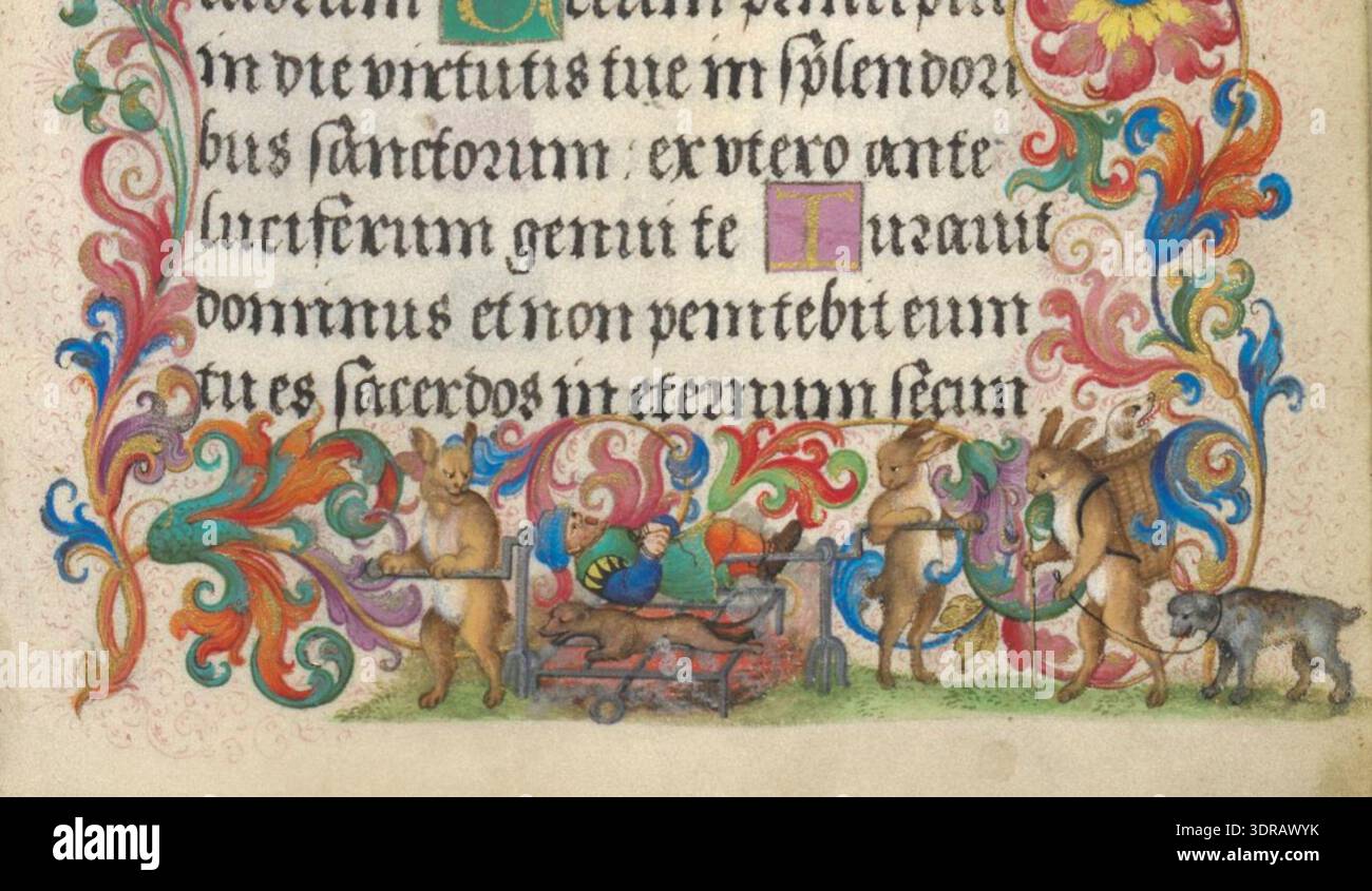 This is a page from a 1535 prayer book created by Albrecht Glockendon ...