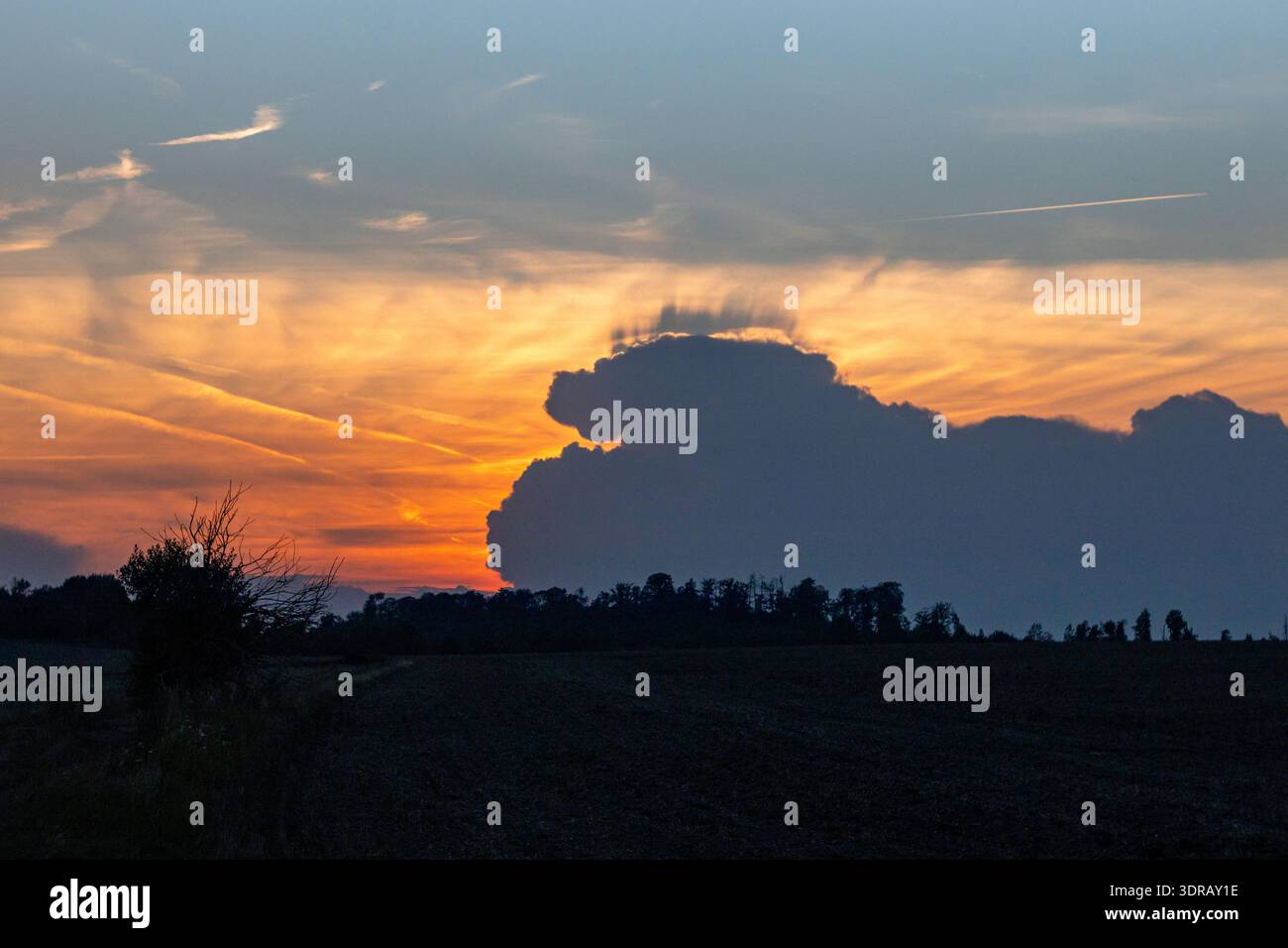 Dramatic sunset Stock Photo