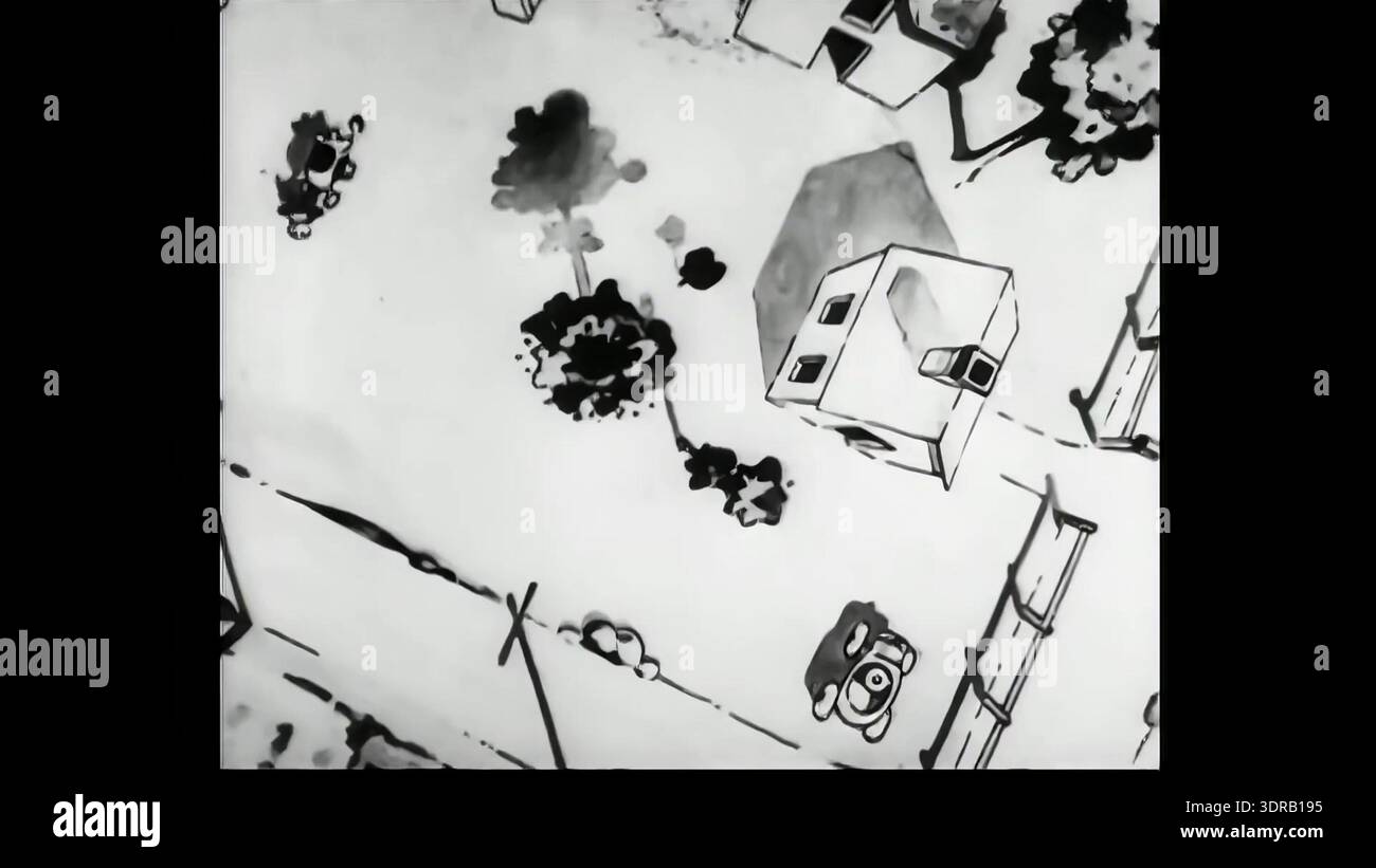 Early Animation. Design The black and white short illustrates early animation techniques hi-res ...