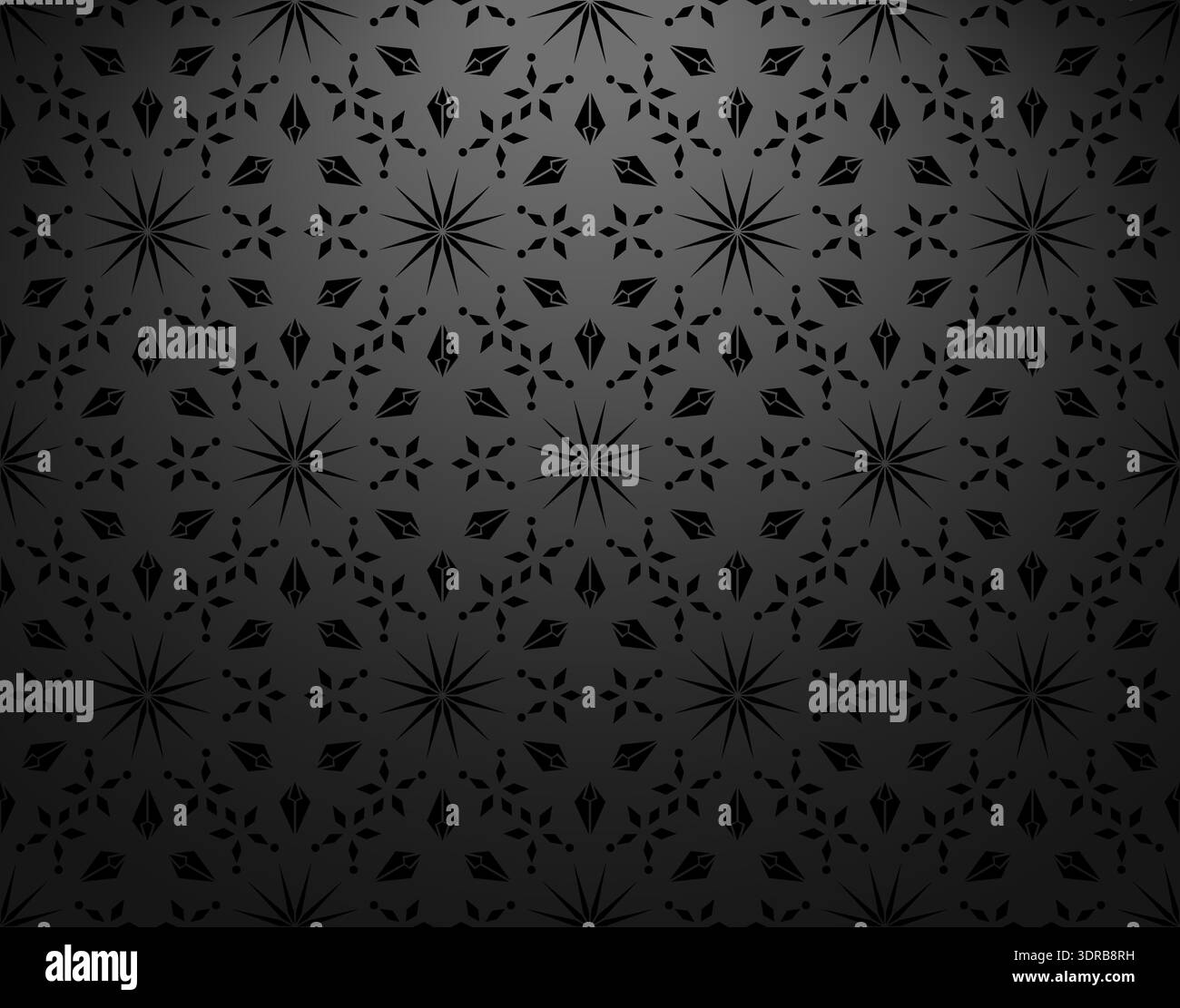 Abstract geometric pattern with lines, snowflakes. A seamless vector background. Black texture. Graphic modern pattern Stock Vector