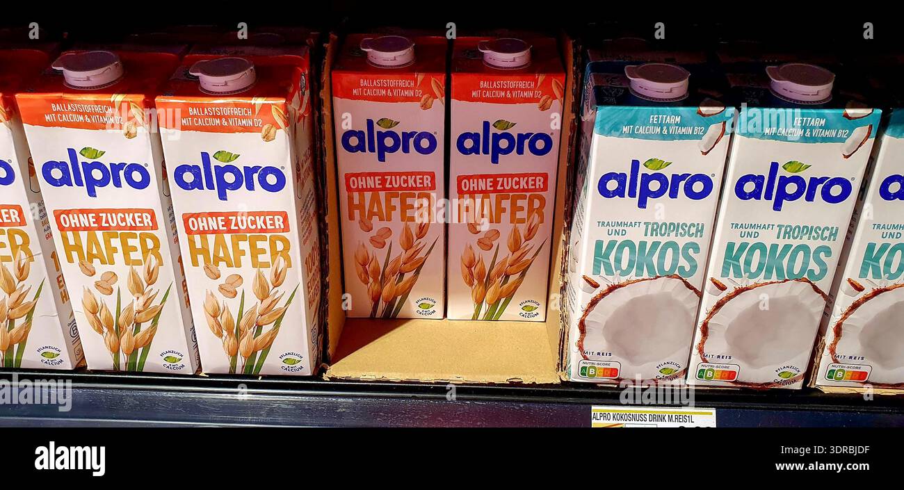 Alpro plant protein hi-res stock photography and images - Alamy